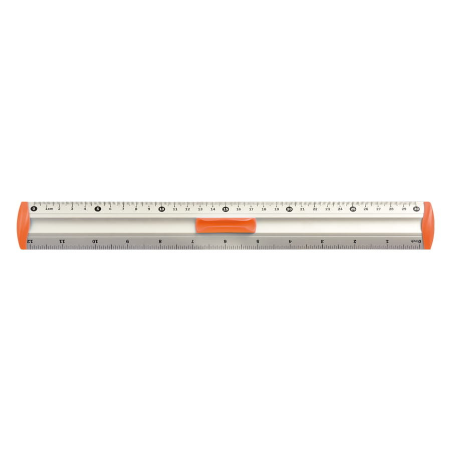 TETIS Linijka aluminiowa 30cm pomarańczowa BL040-PC