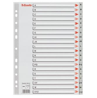 Przekładki PP A4 A-Z szare Maxi
