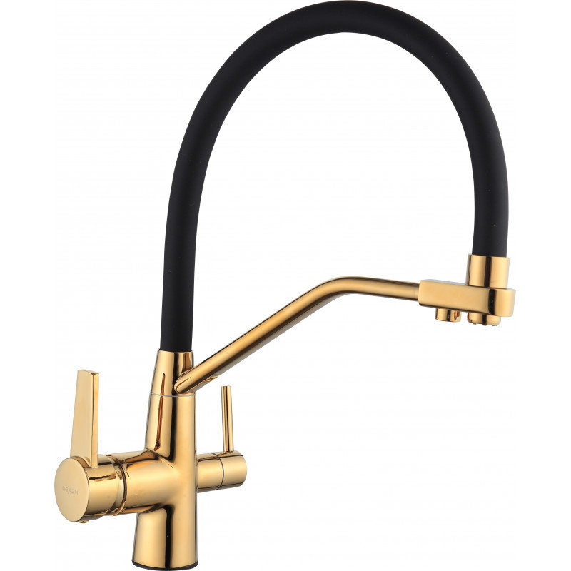 Mexen Duo bateria kuchenna złota/czarna - 671701-57