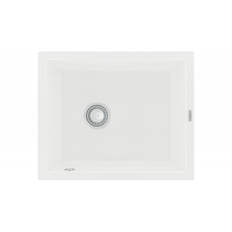 Mexen Pedro zlewozmywak granitowy 1-komorowy 560 x 460 mm, biały - 6508561000-20