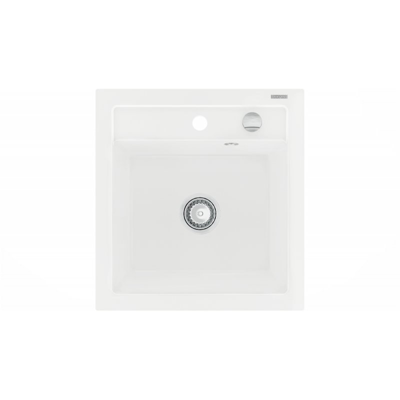 Mexen Vito zlewozmywak granitowy 1-komorowy 520 x 490 mm, biały - 6503521000-20