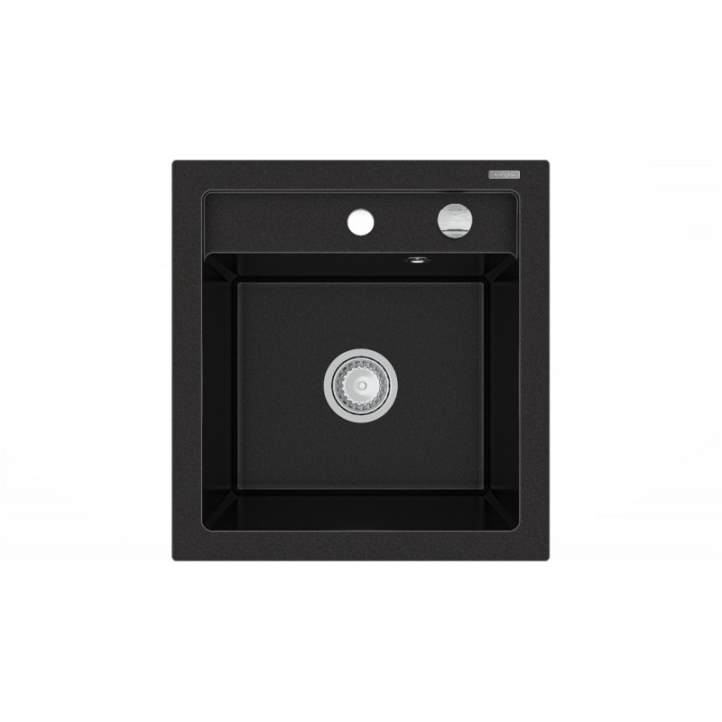 Mexen Vito zlewozmywak granitowy 1-komorowy 520 x 490 mm, czarny - 6503521000-77