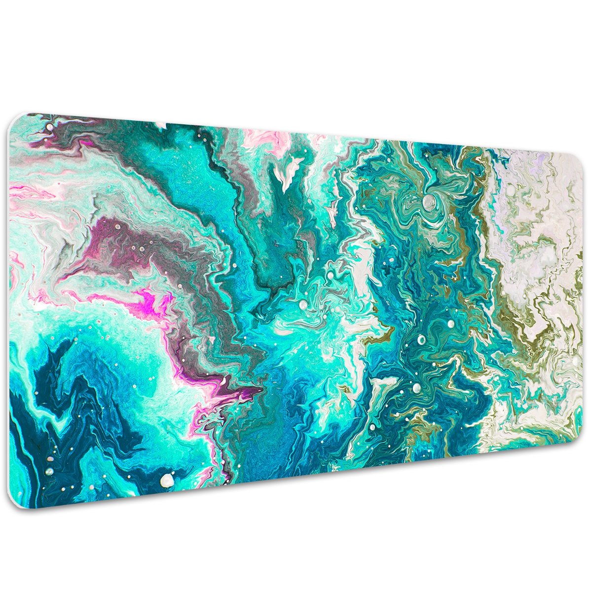 Podkładka na biurko Abstrakcja zielona 100x50 cm, Dywanomat