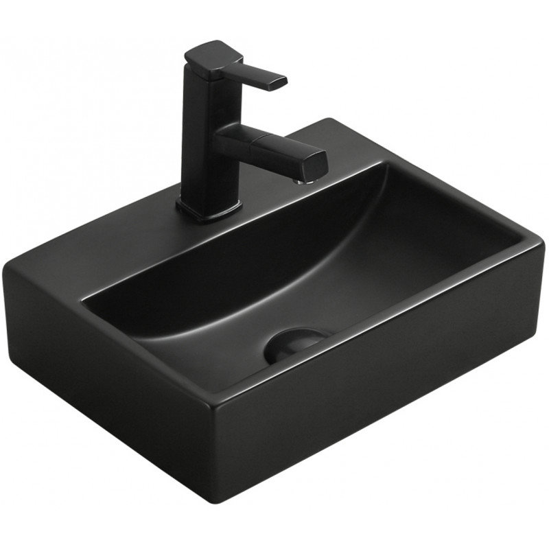 Mexen Mini umywalka nablatowa 40 x 30 cm czarna mat - 21094085