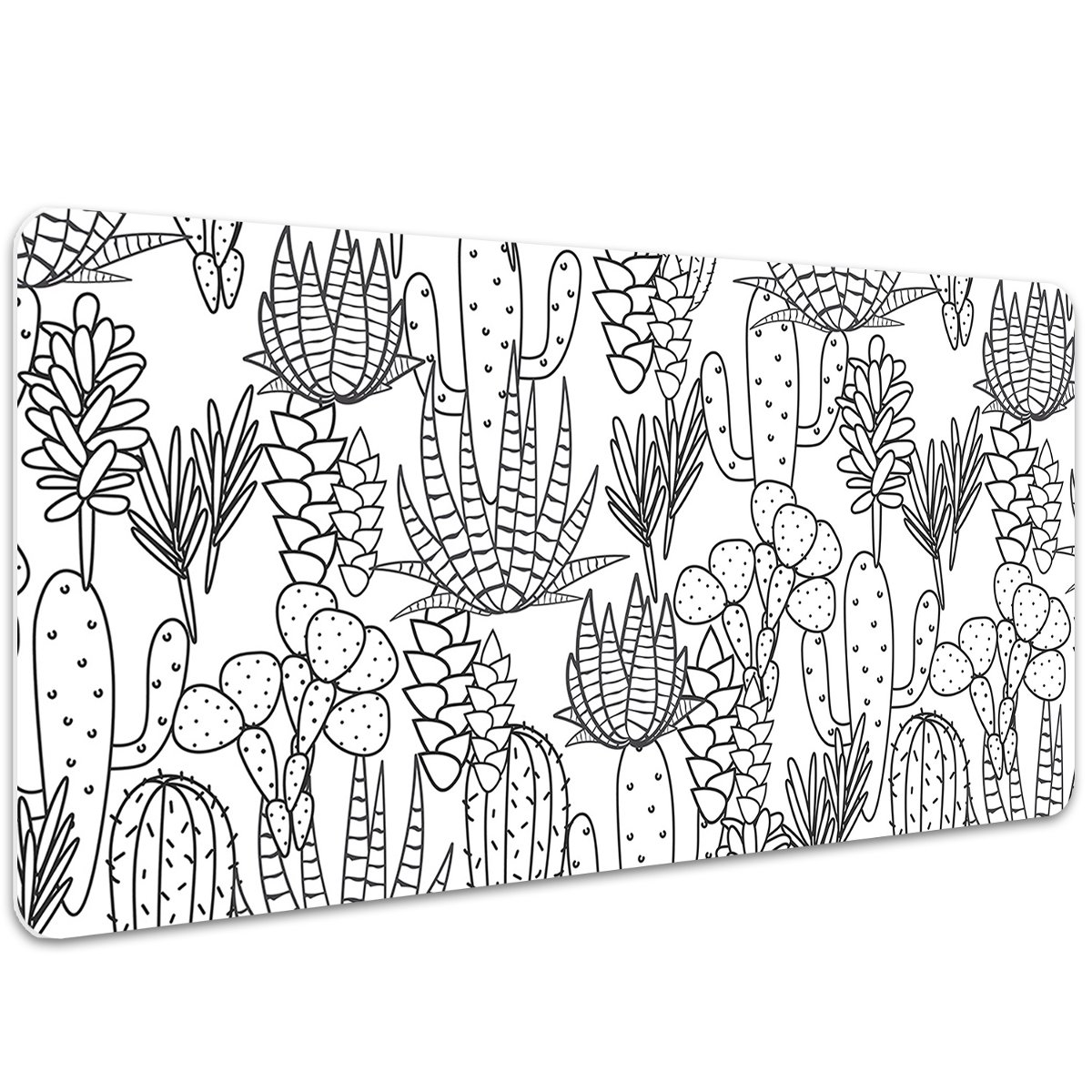 Ochronna mata podkładka na biurko Kaktusy 100x50 cm, Dywanomat