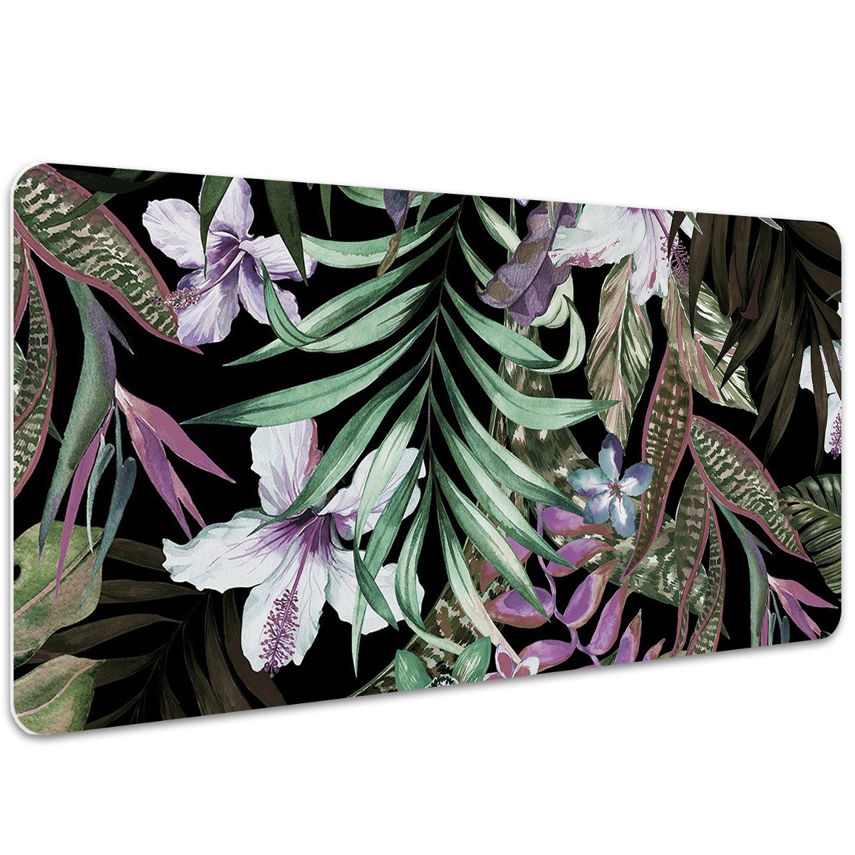 Mata z nadrukiem na biurko Palmowe kwiaty 100x50 cm, Dywanomat