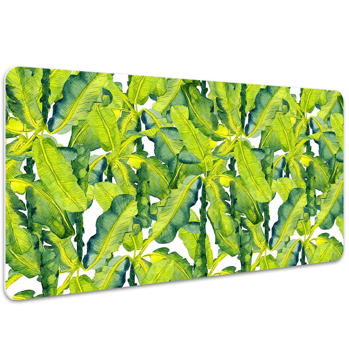 Ochronna mata na biurko Akwarela Liście 100x50 cm, Dywanomat