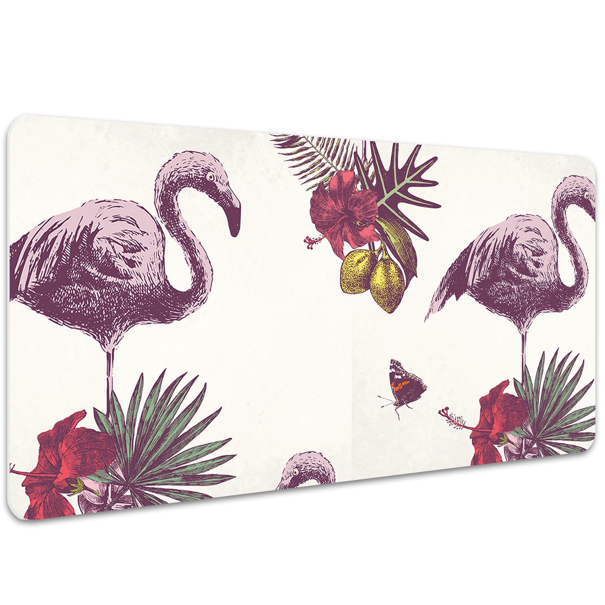 Mata ochronna na blat Flamingi & Hibiskus 100x50 cm, Dywanomat