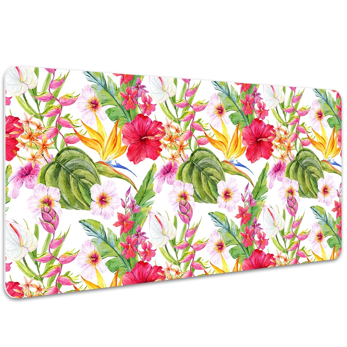 Mata ochronna na blat Egzotyczny hibiskus 100x50 cm, Dywanomat
