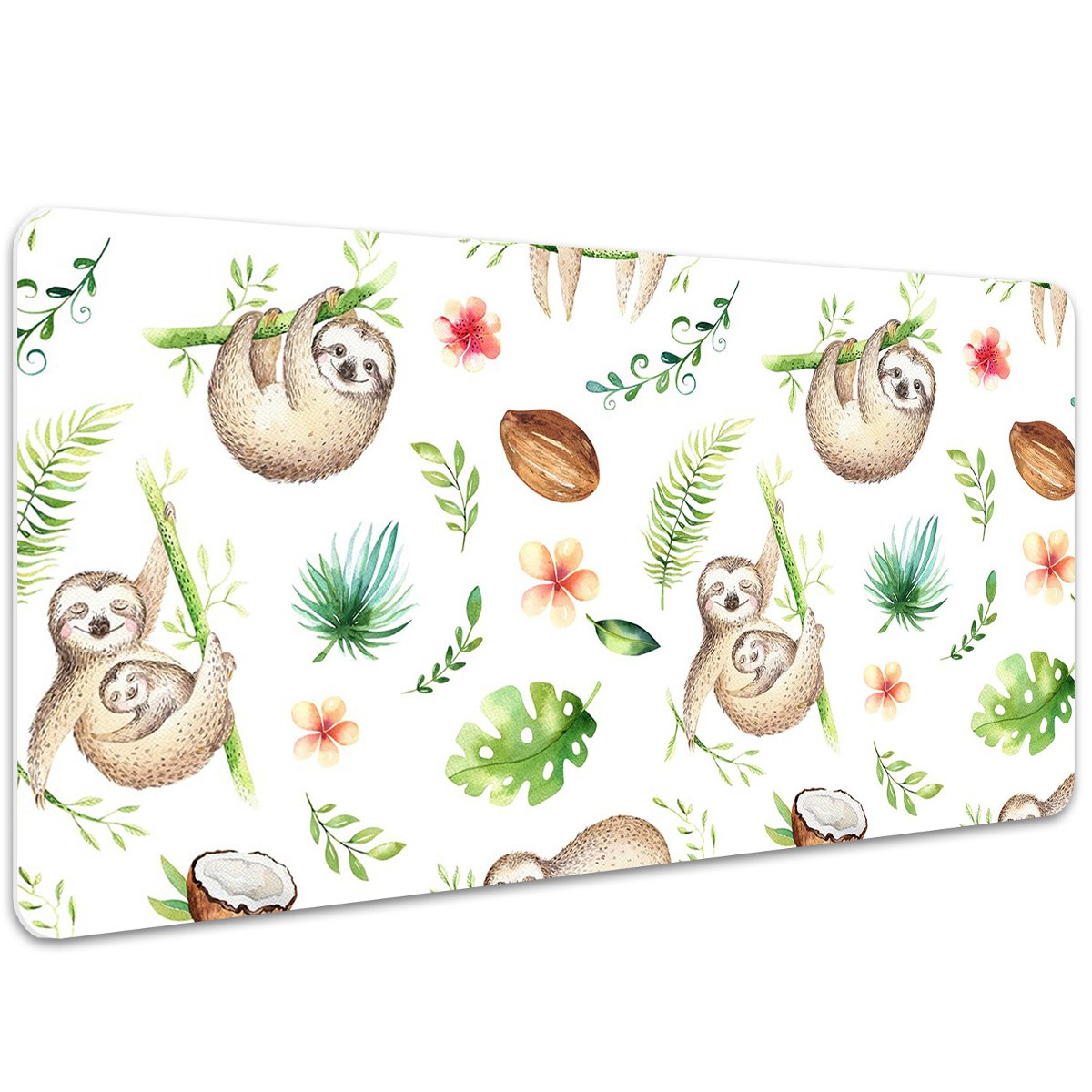 Ochronna mata podkładka na biurko Leniwce 100x50 cm, Dywanomat