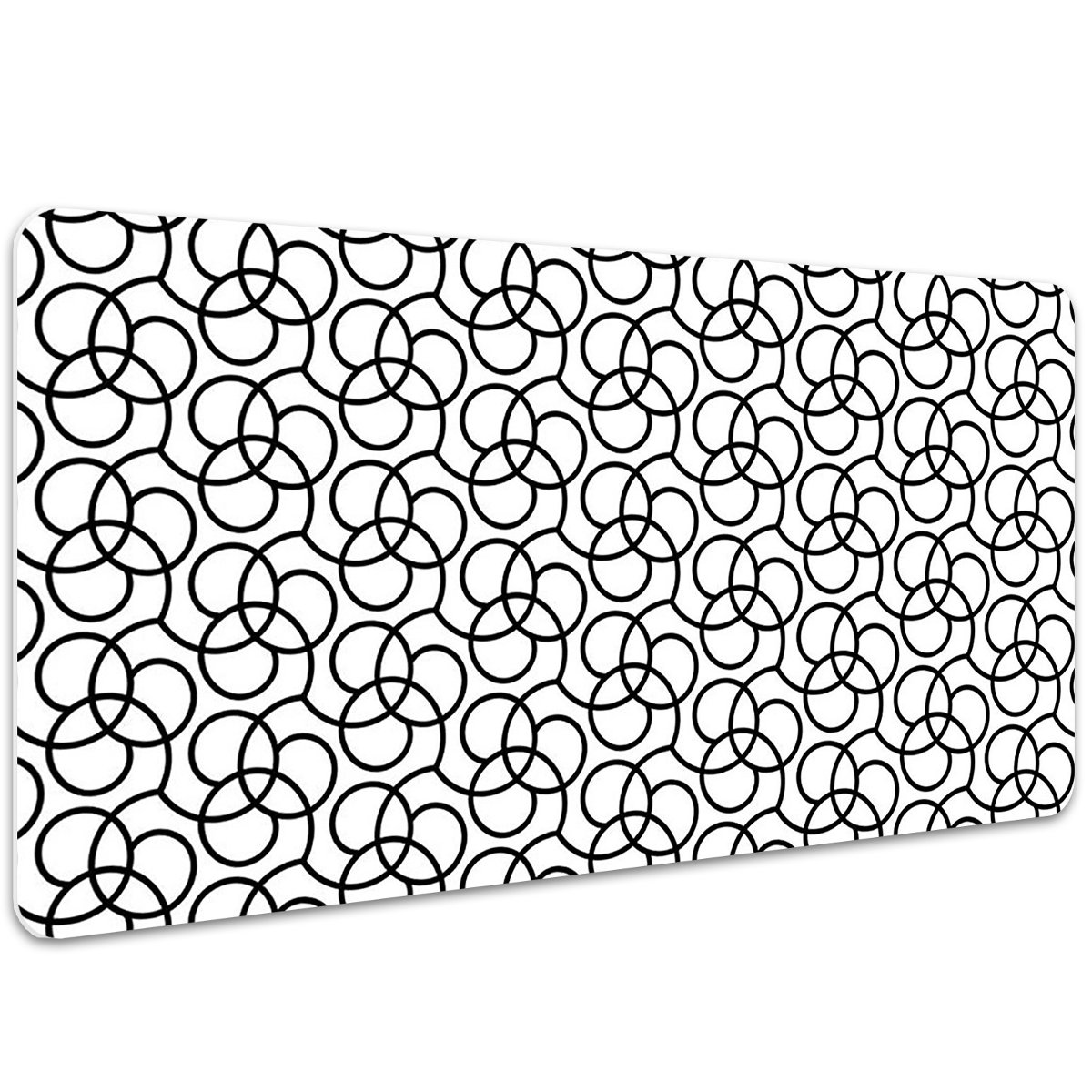 Podkładka na biurko Kółka czarno białe 100x50 cm, Dywanomat