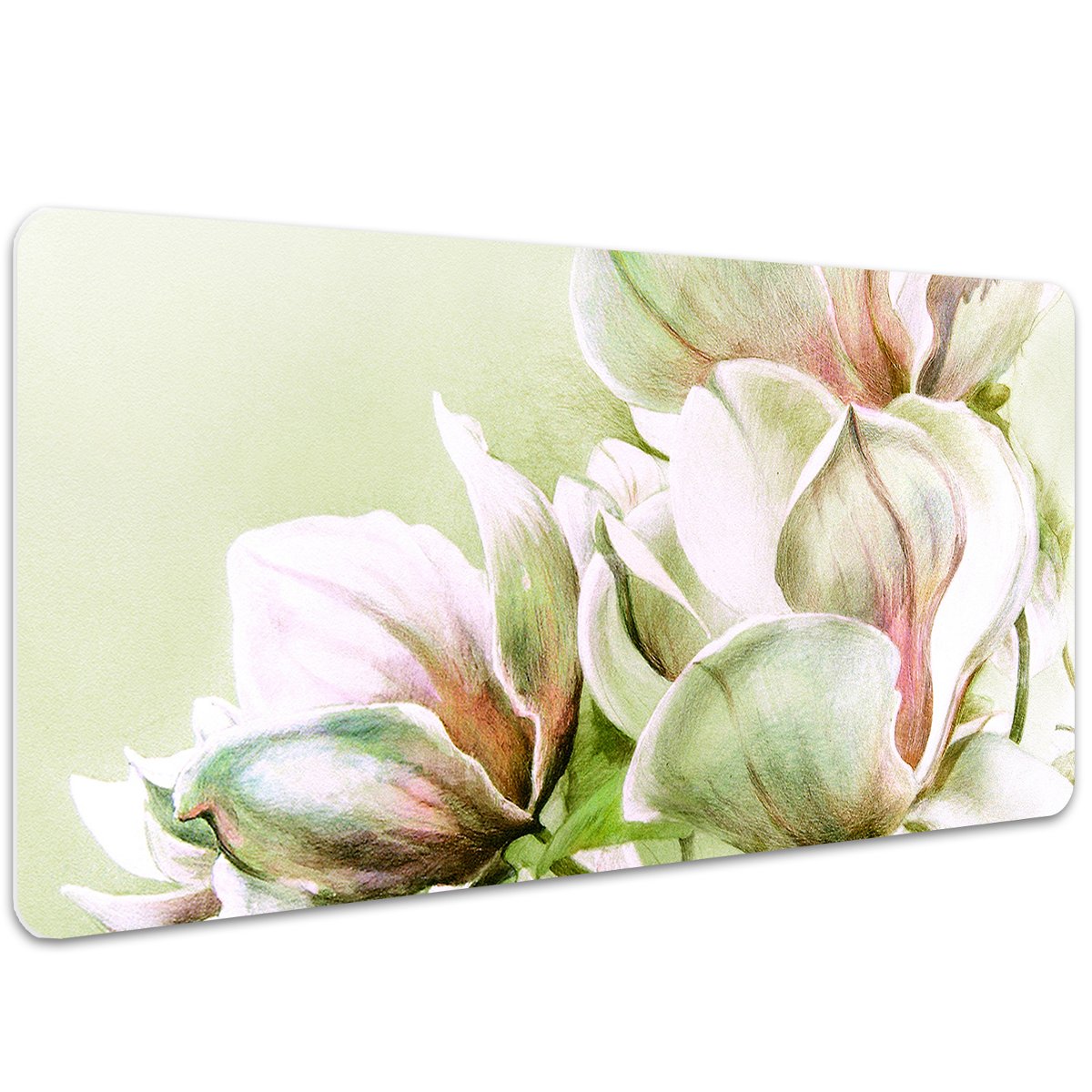 Ochronna mata na biurko Kwiaty magnolii 100x50 cm, Dywanomat