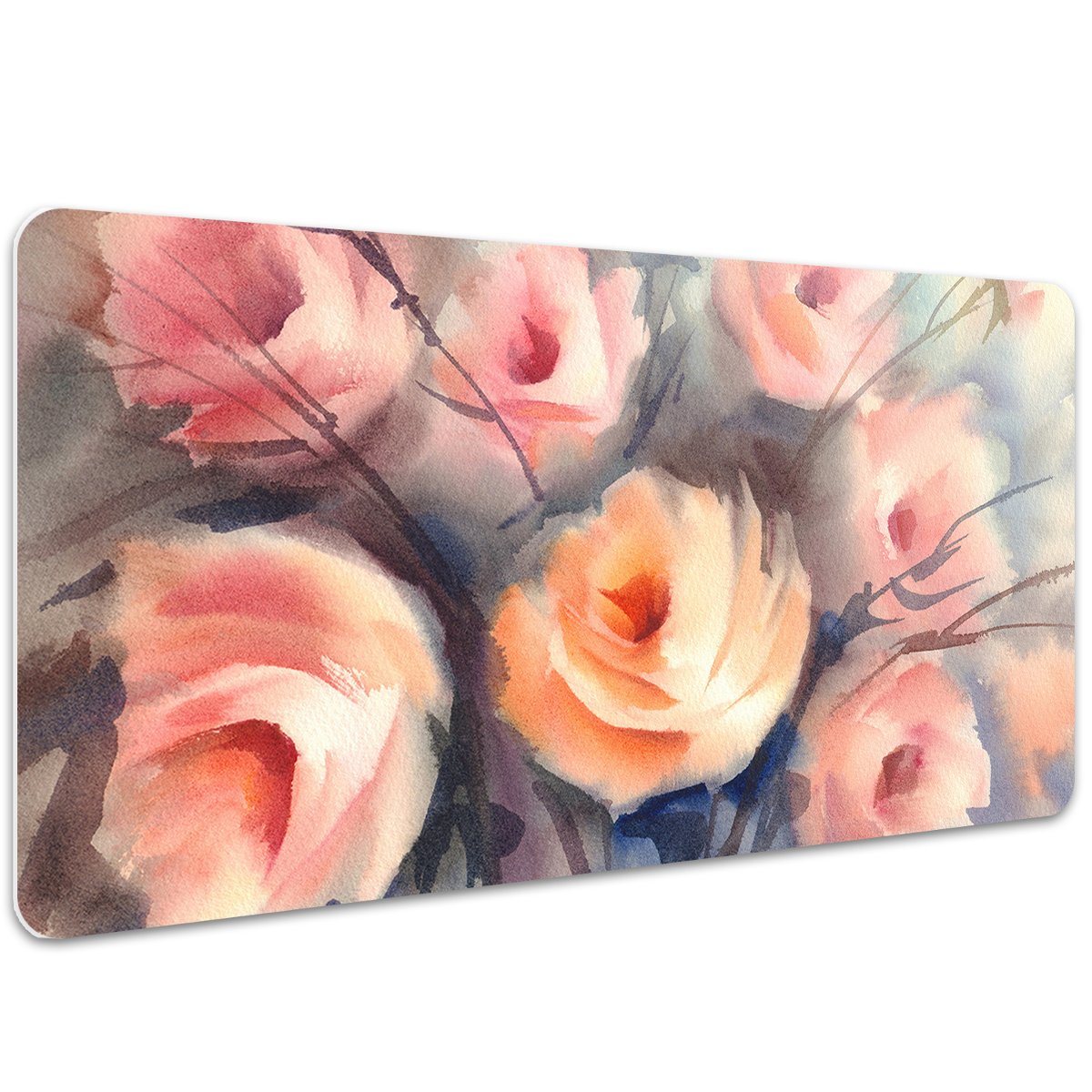 Duża podkładka na biurko Pomarańczowy róże 100x50cm, Dywanomat