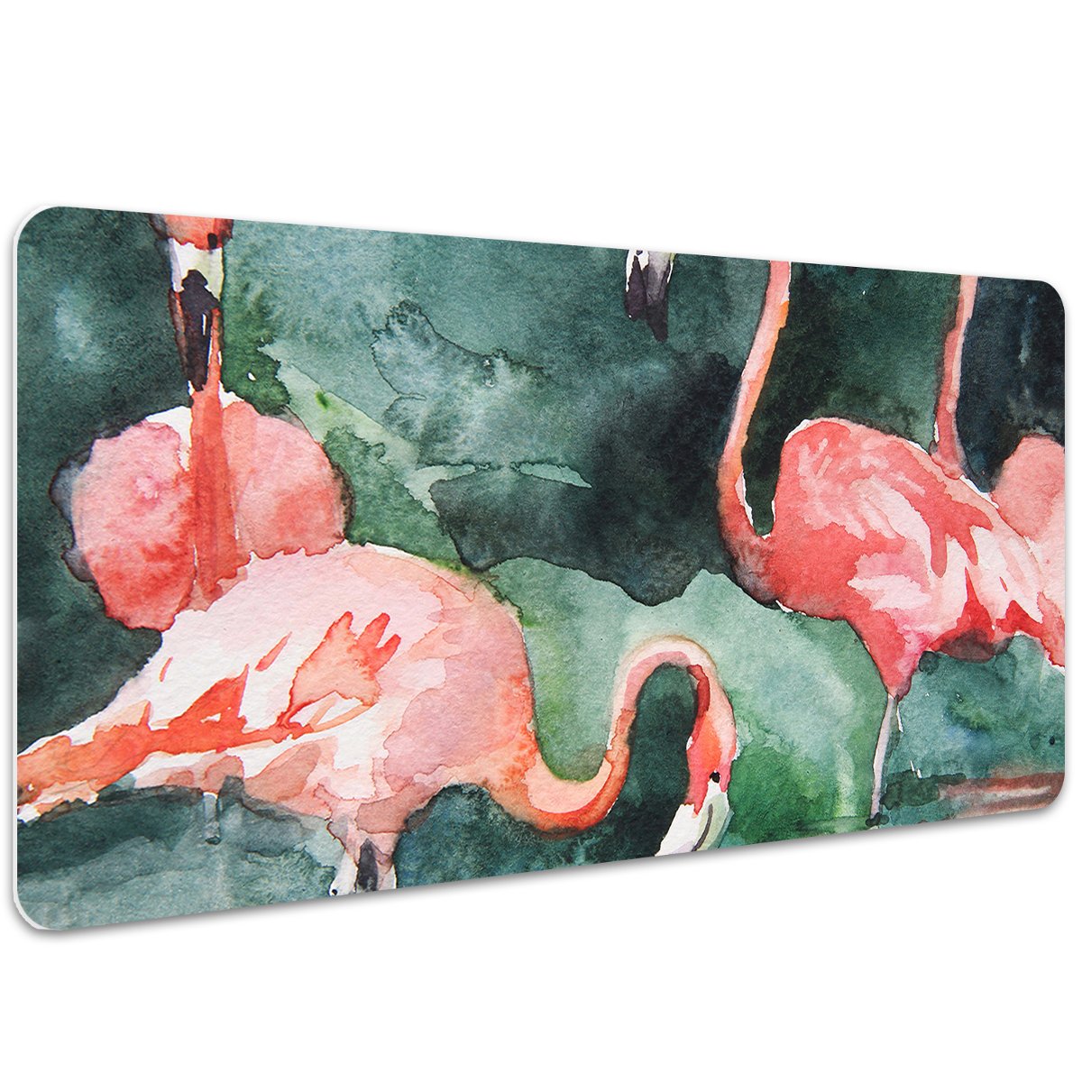 Duża podkładka na biurko Malowane flamingi 100x50cm, Dywanomat
