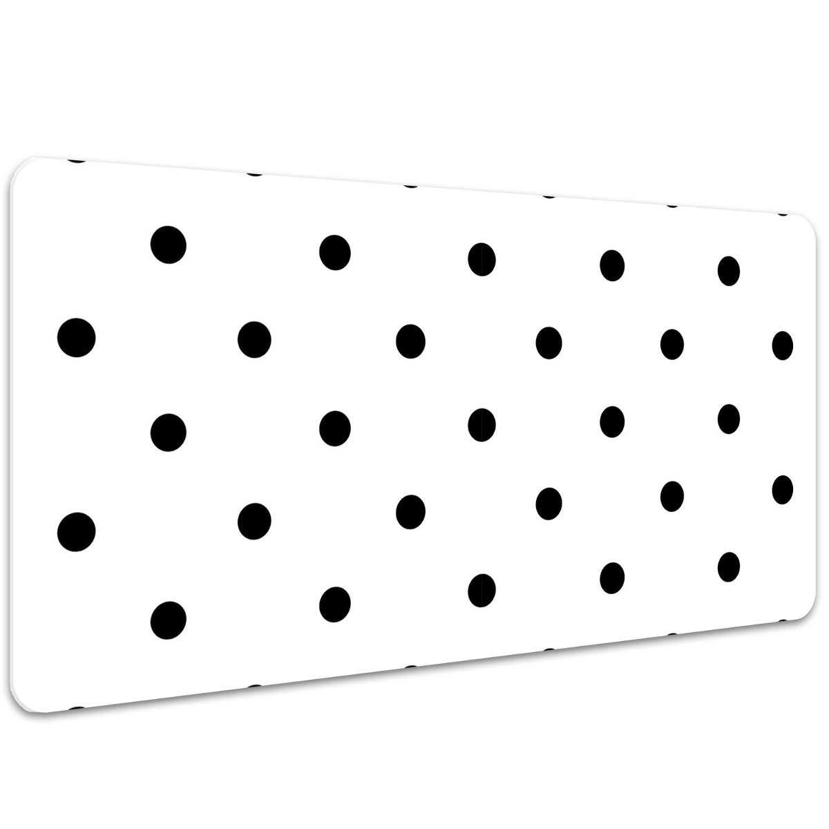 Mata ochronna z nadrukiem Czarne kropki 100x50 cm, Dywanomat