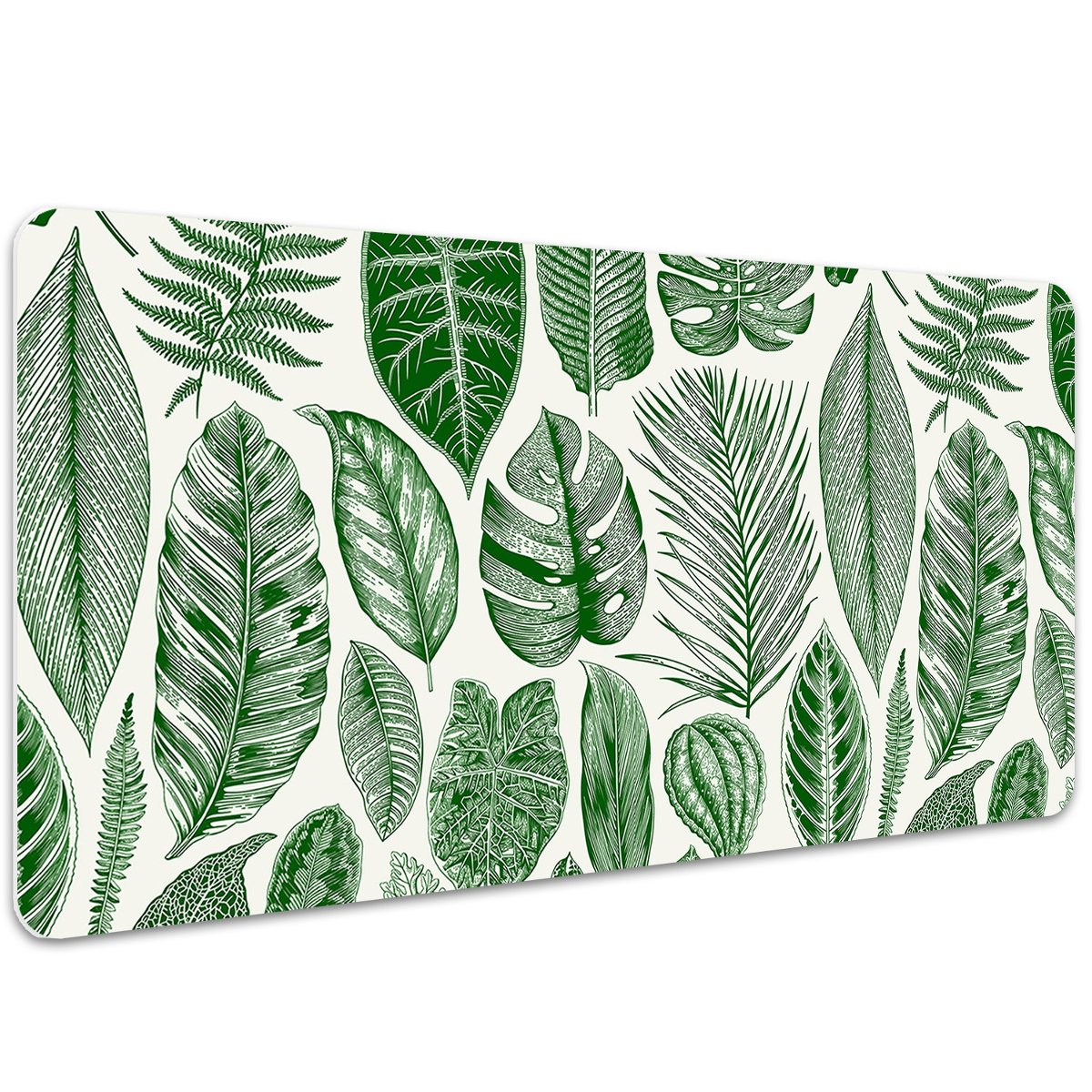 Mata z nadrukiem na biurko Palmowe liście 100x50 cm, Dywanomat