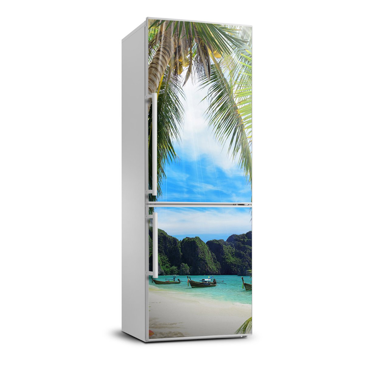 Naklejka Tapeta na lodówkę Tropikalna plaża 70x190, Tulup