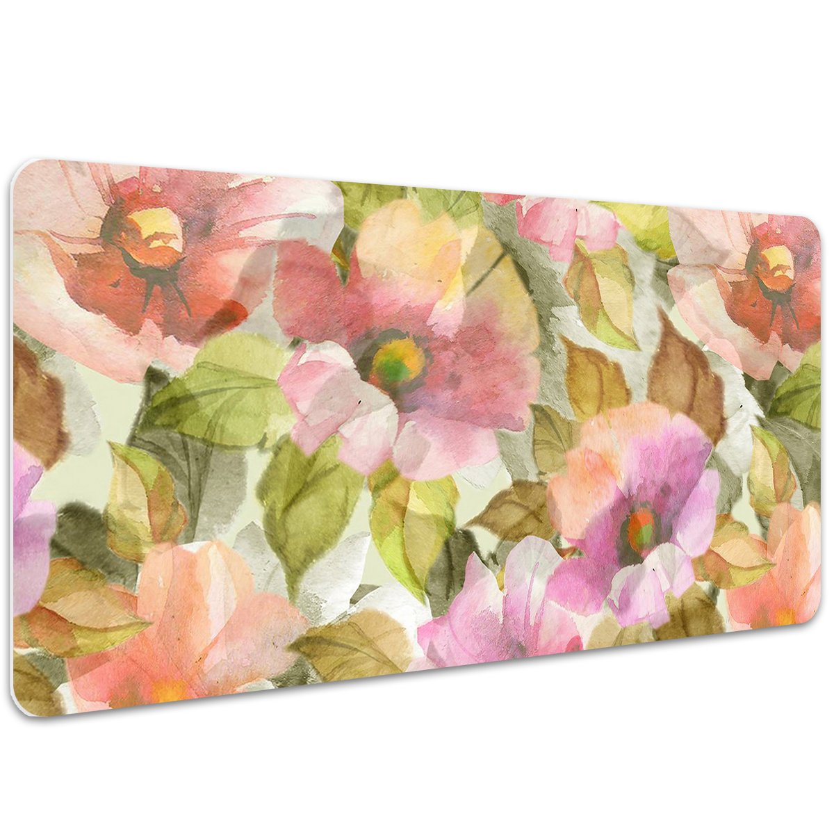 Ochronna mata na biurko Malowane kwiaty 100x50 cm, Dywanomat