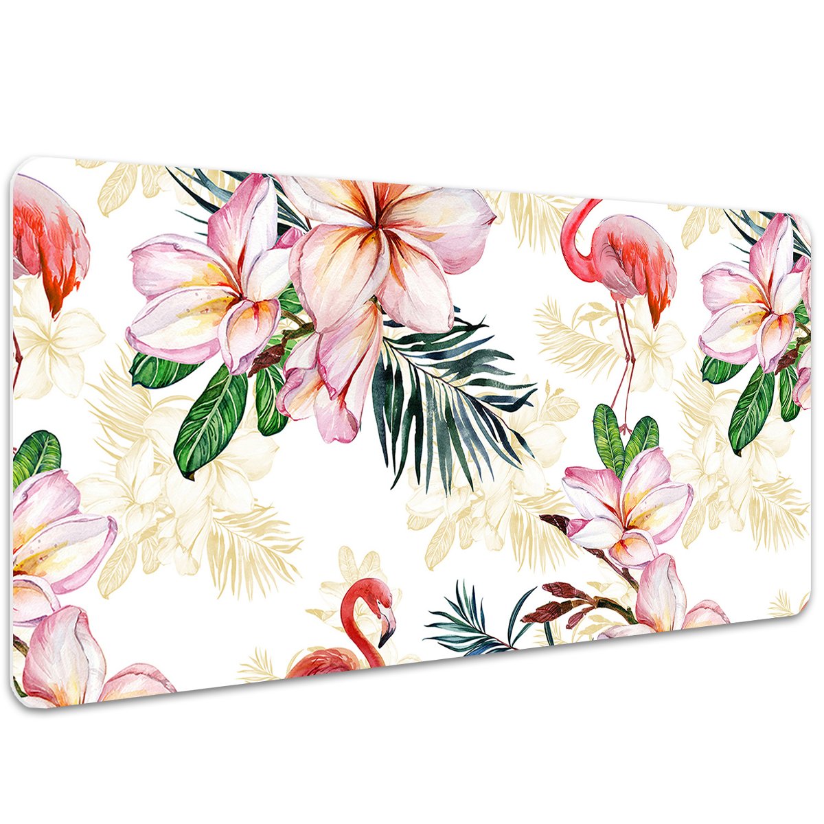 Mata ochronna na blat Flamingi w kwiatach 100x50 cm, Dywanomat