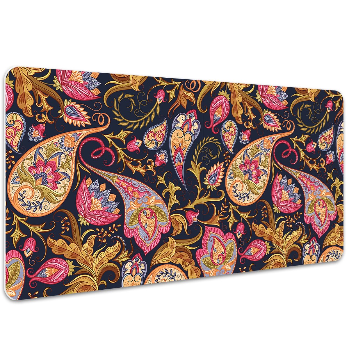 Mata ochronna na biurko Kolorowy Paisley 100x50 cm, Dywanomat