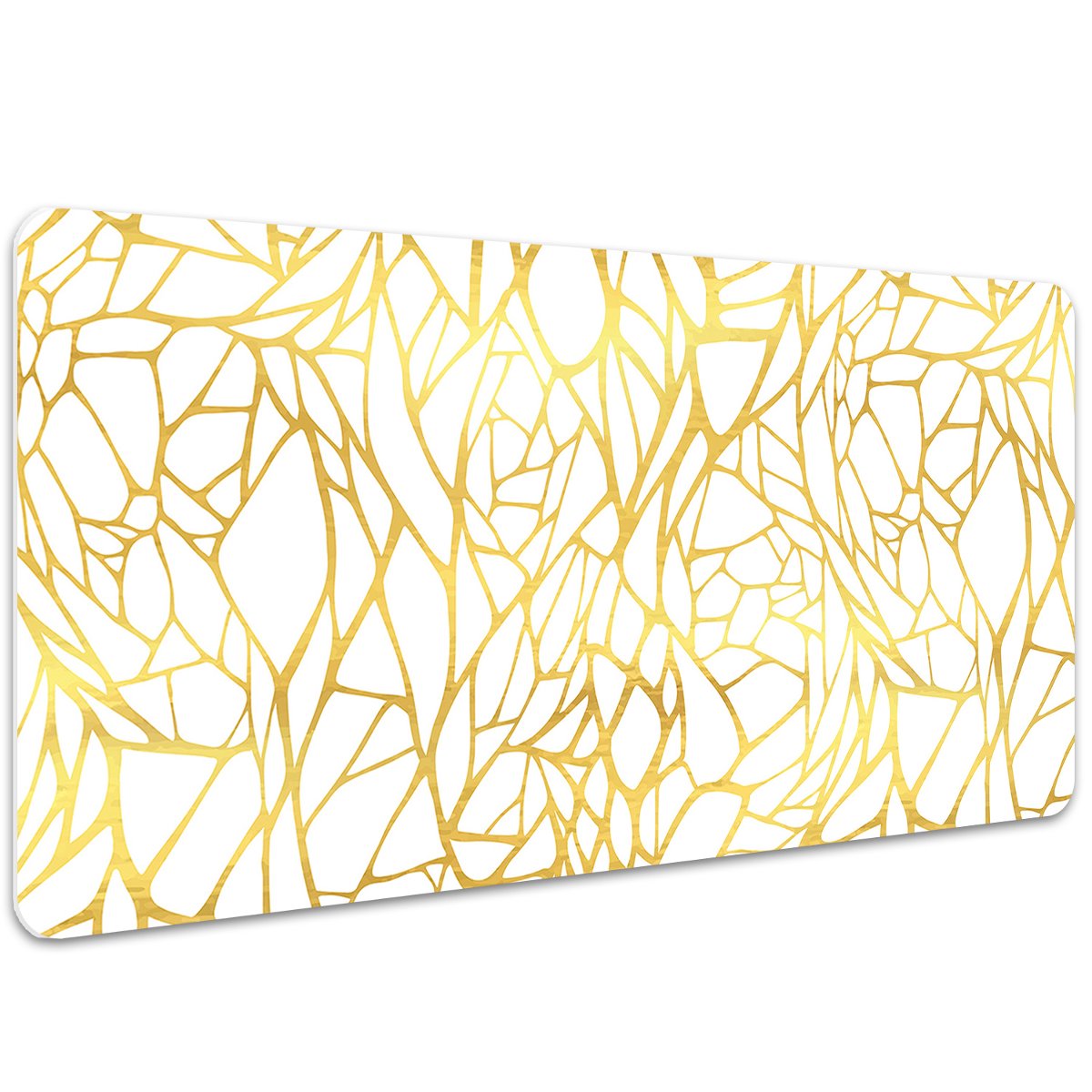 Mata z nadrukiem na biurko Złoty ornament 100x50 cm, Dywanomat