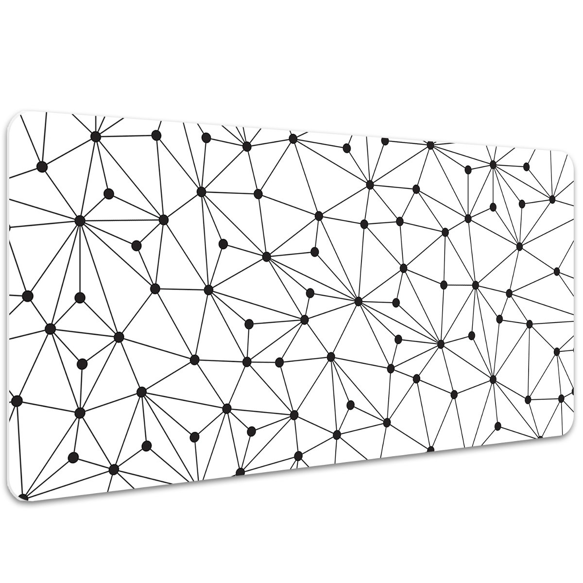Ochronna mata na biurko Trójkąty kropki 100x50 cm, Dywanomat
