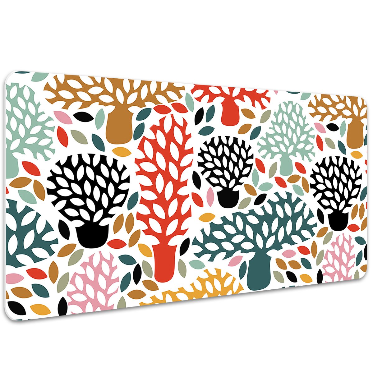 Mata ochronna z nadrukiem Doodle drzewa 100x50 cm, Dywanomat
