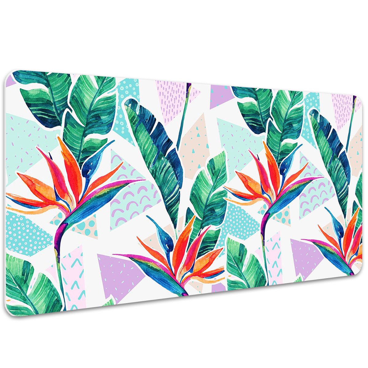 Mata ochronna na biurko Tropikalna flora 100x50 cm, Dywanomat
