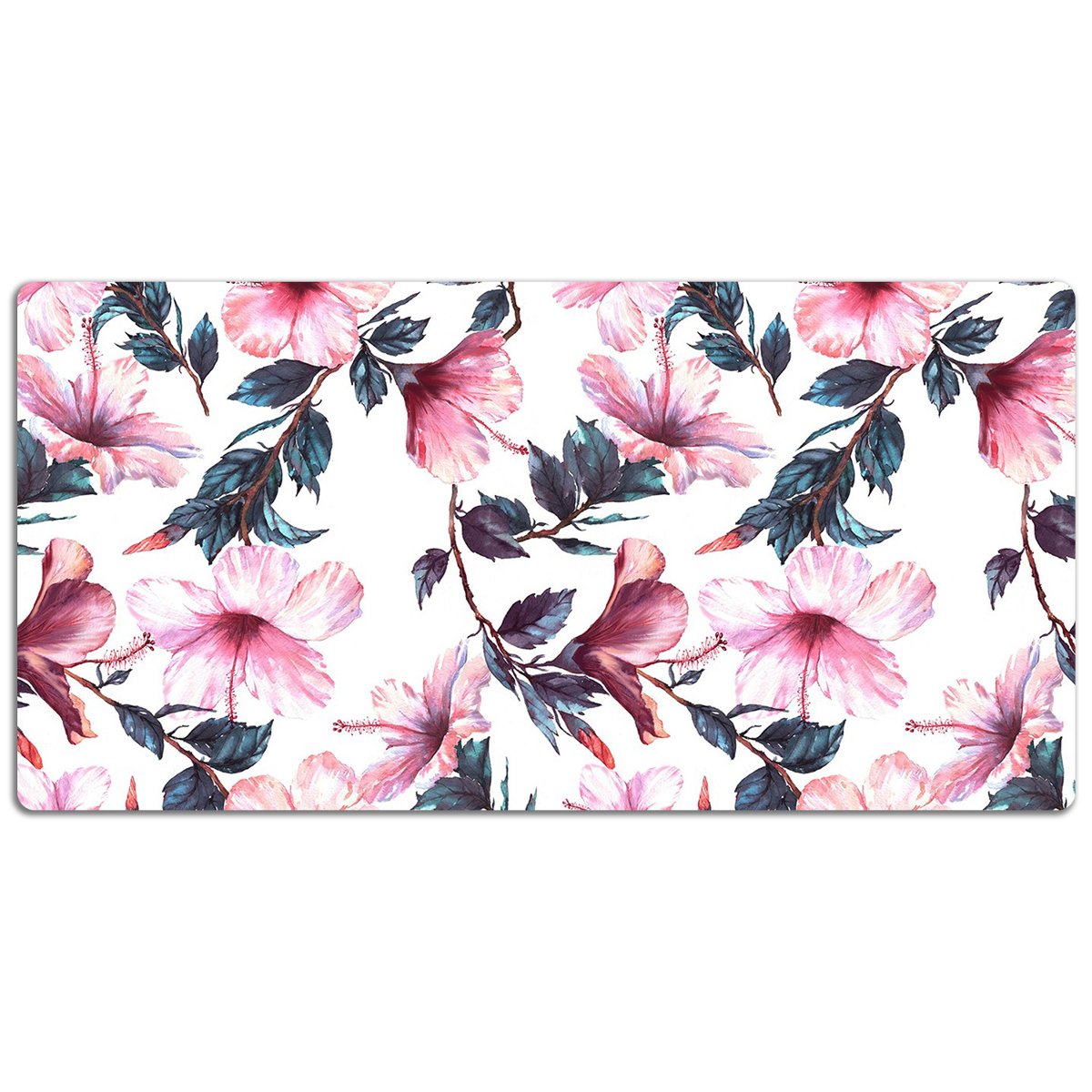 Mata ochronna na biurko Kwiaty hibiskusa 120x60 cm, Dywanomat