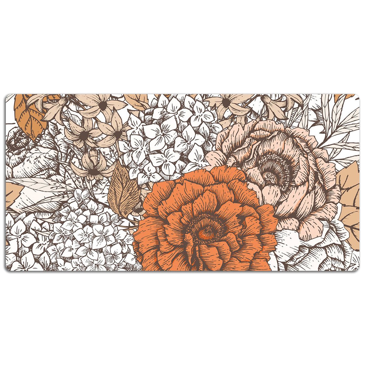 Duża podkładka na biurko Pomarańczowe róże 120x60cm, Dywanomat