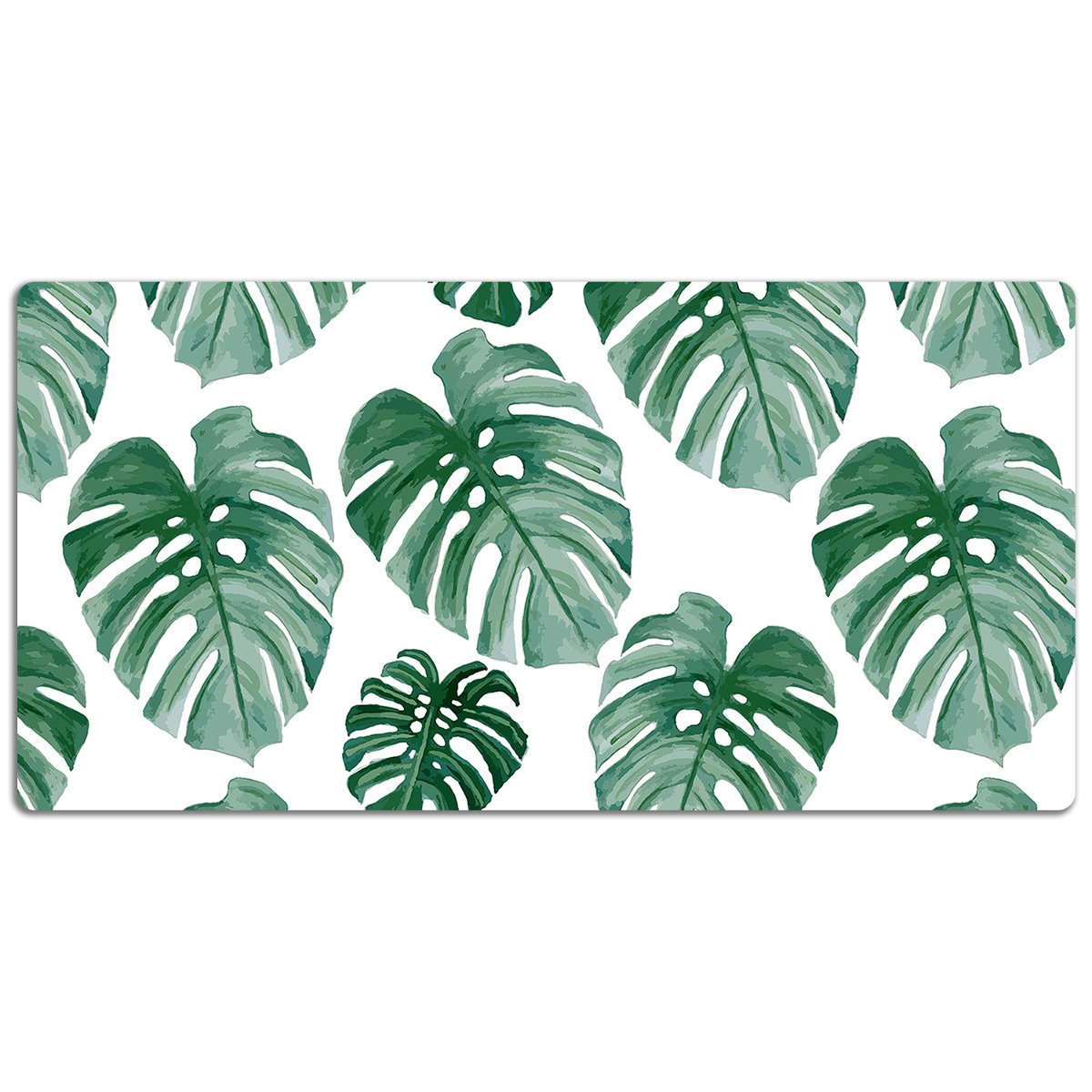 Ochronna mata na biurko Monstera liście 120x60 cm, Dywanomat