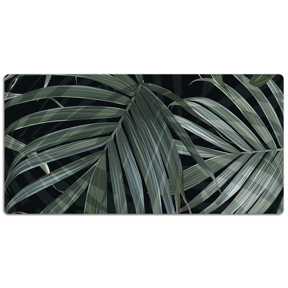 Ochronna mata na biurko Ciemna monstera 120x60 cm, Dywanomat