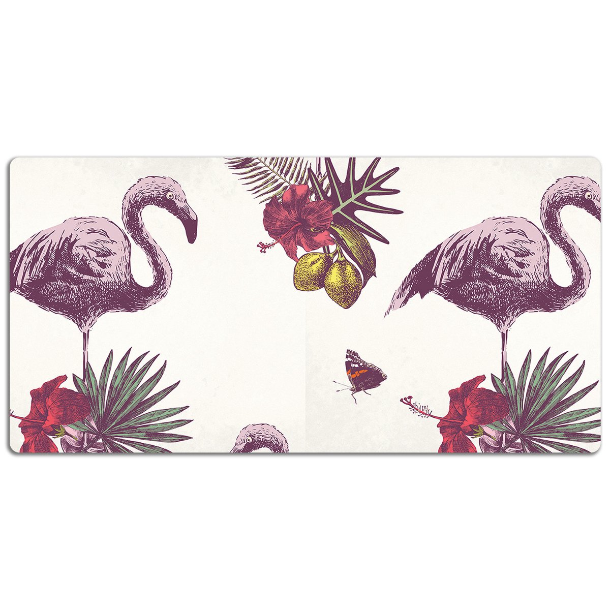 Mata ochronna na blat Flamingi & Hibiskus 120x60 cm, Dywanomat
