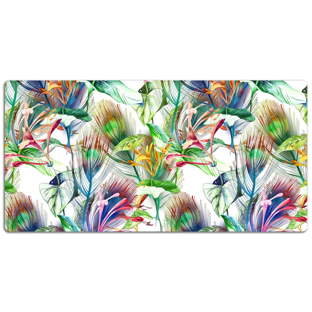 Ochronna mata na biurko Kolorowe kwiaty 120x60 cm, Dywanomat