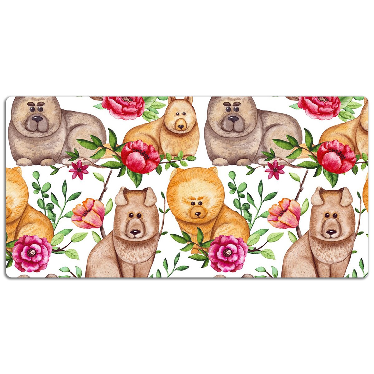 Mata ochronna z nadrukiem Chow Chow psy 120x60 cm, Dywanomat