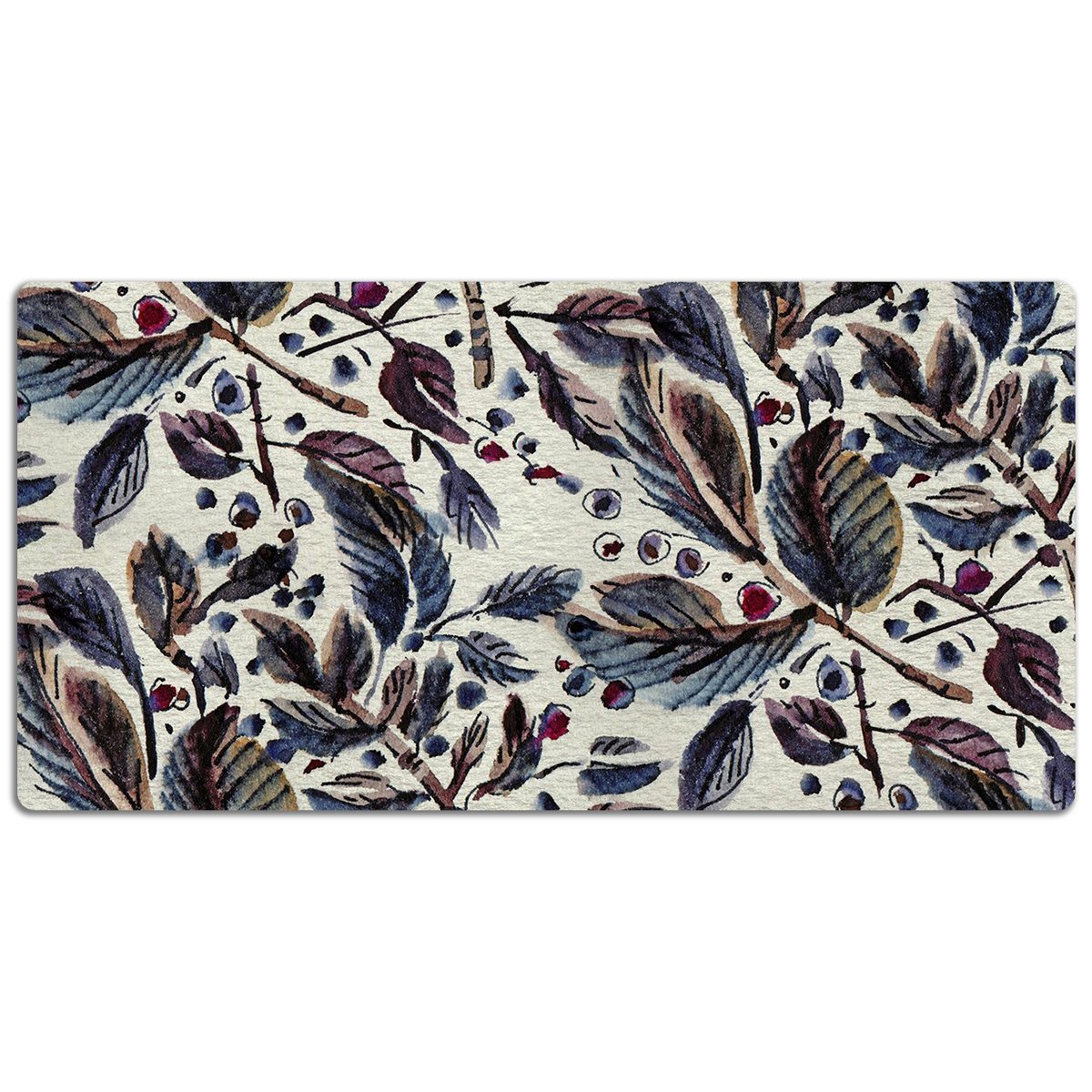 Mata z nadrukiem na biurko Vintage liście 120x60 cm, Dywanomat