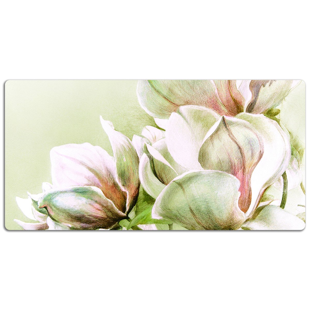 Ochronna mata na biurko Kwiaty magnolii 120x60 cm, Dywanomat