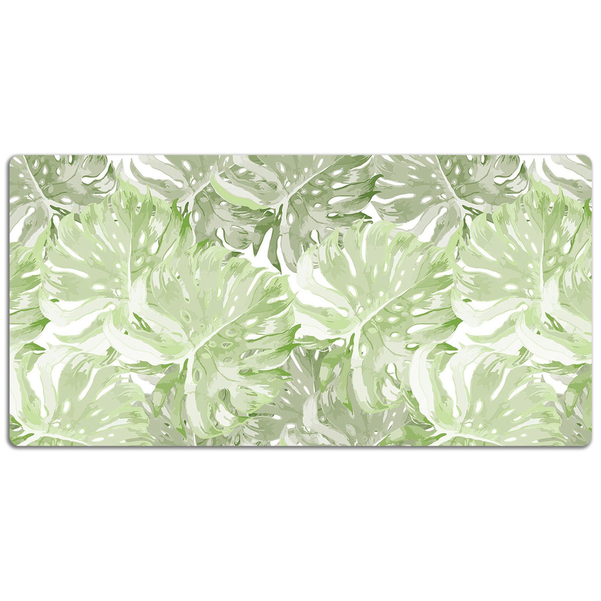 Ochronna mata na biurko Monstera Liście 120x60 cm, Dywanomat