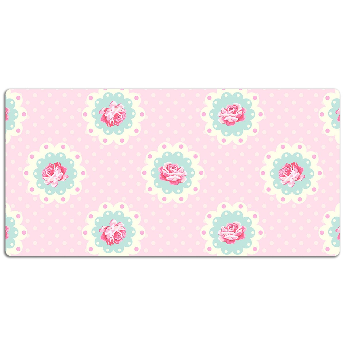 Mata ochronna z nadrukiem Róże i kropki 120x60 cm, Dywanomat