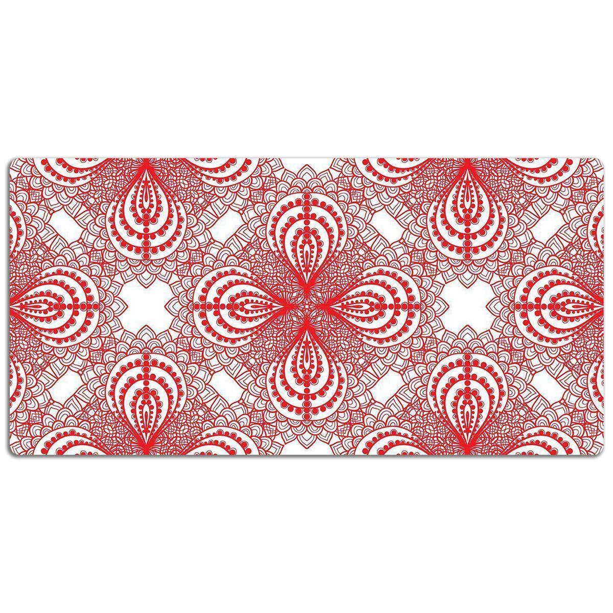 Mata ochronna na biurko Czerwona koronka 120x60 cm, Dywanomat