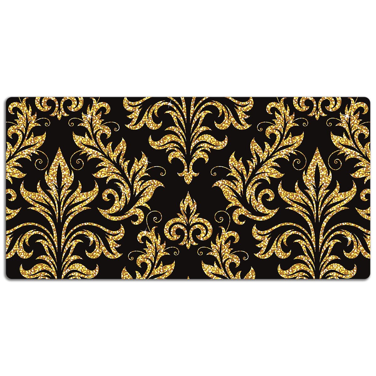 Mata z nadrukiem na biurko Złoty ornament 120x60 cm, Dywanomat