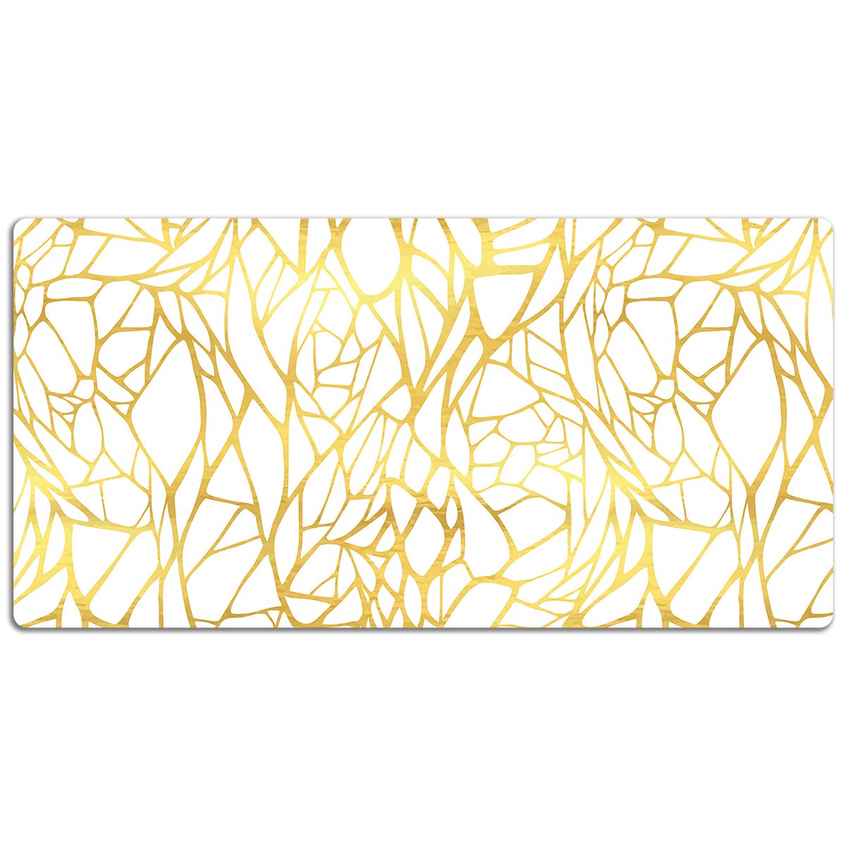 Mata z nadrukiem na biurko Złoty ornament 120x60 cm, Dywanomat