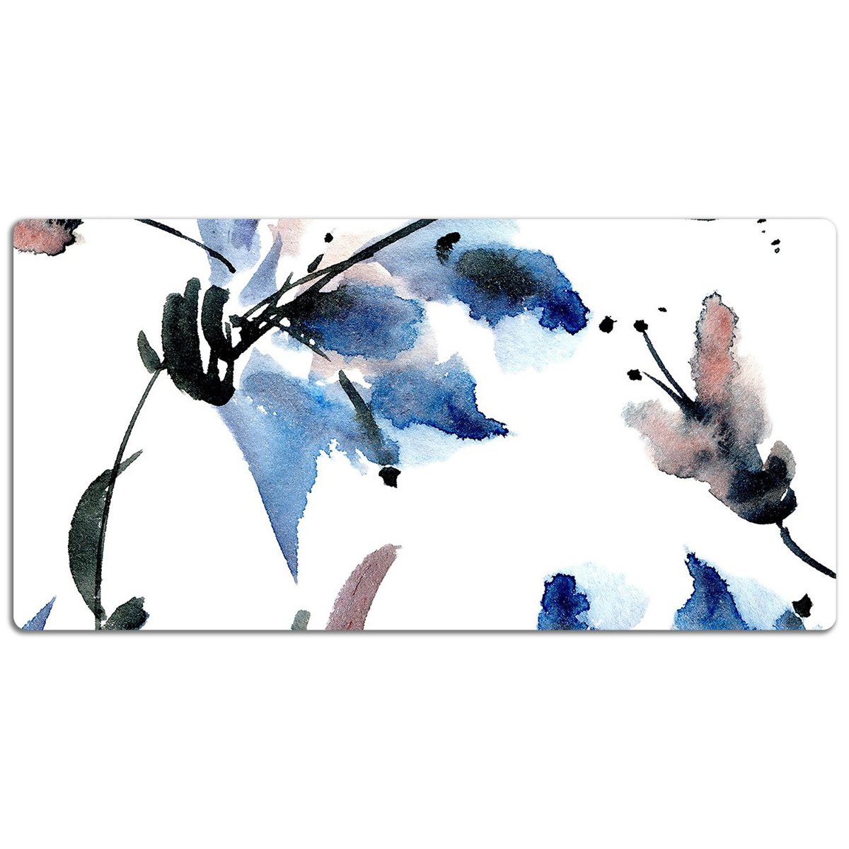 Ochronna mata na biurko Akwarela kwiaty 120x60 cm, Dywanomat