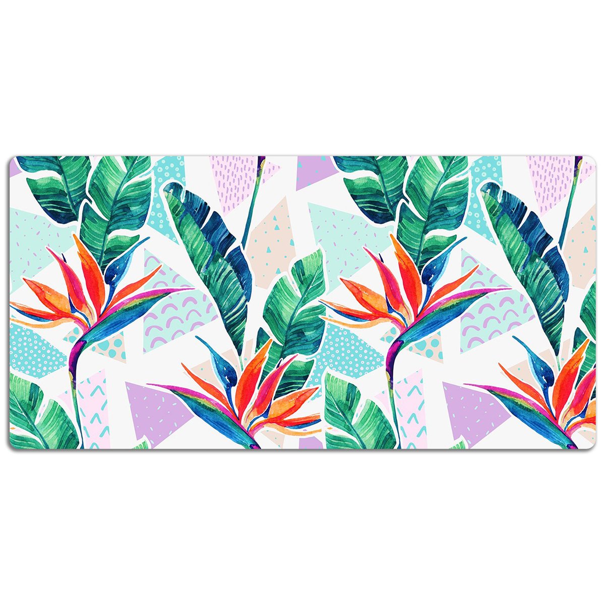 Mata ochronna na biurko Tropikalna flora 120x60 cm, Dywanomat