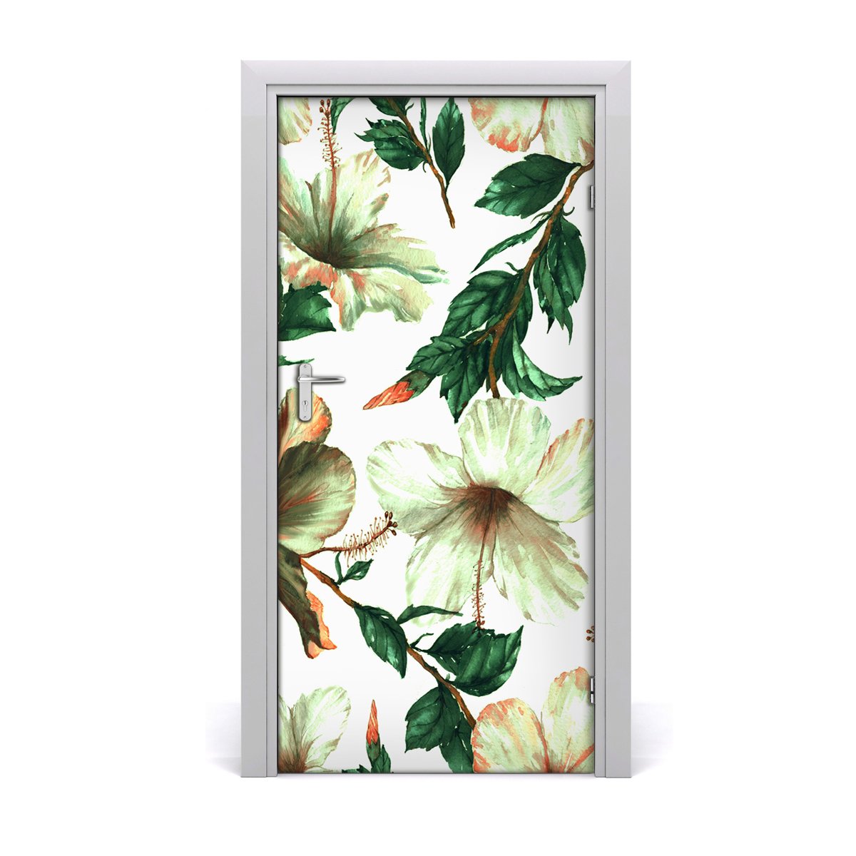 Okleina samoprzylepna fototapety na drzwi Hibiskus, Tulup