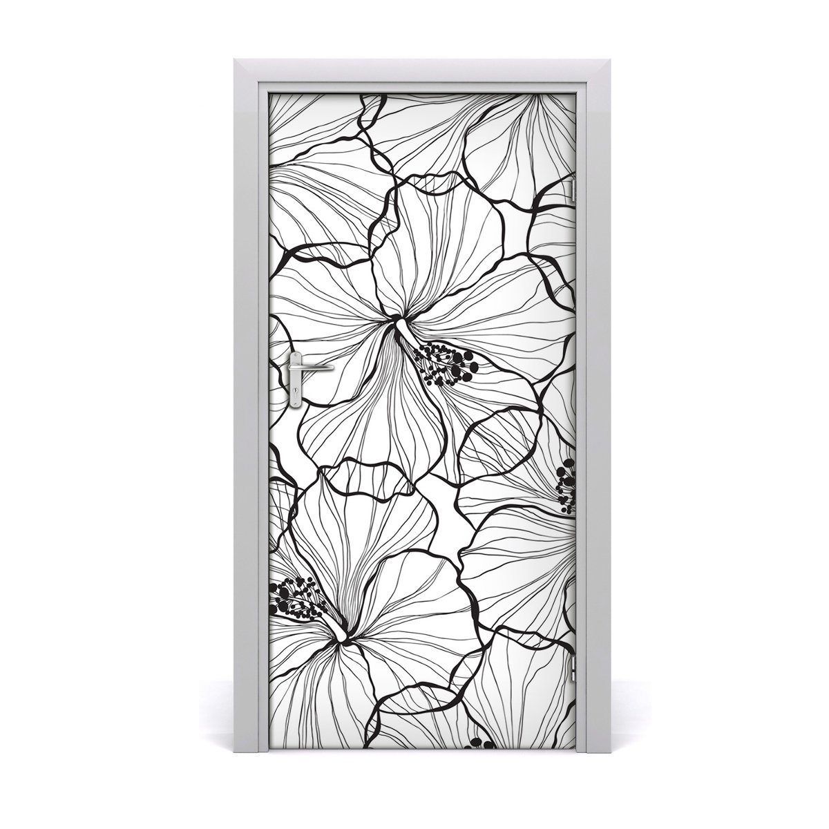 Okleina samoprzylepna fototapety na drzwi Hibiskus, Tulup