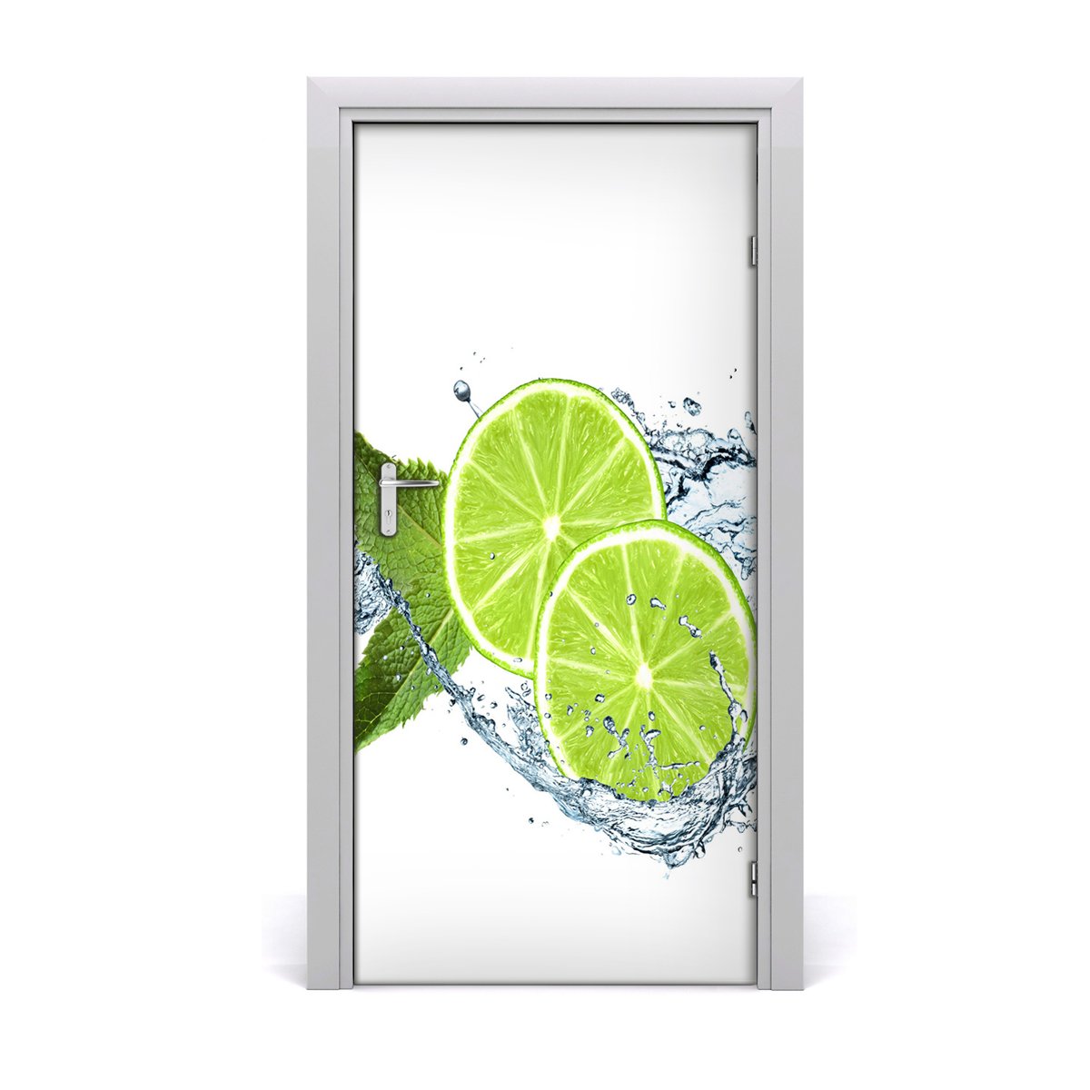 Okleina samoprzylepna fototapety na drzwi Limonki, Tulup