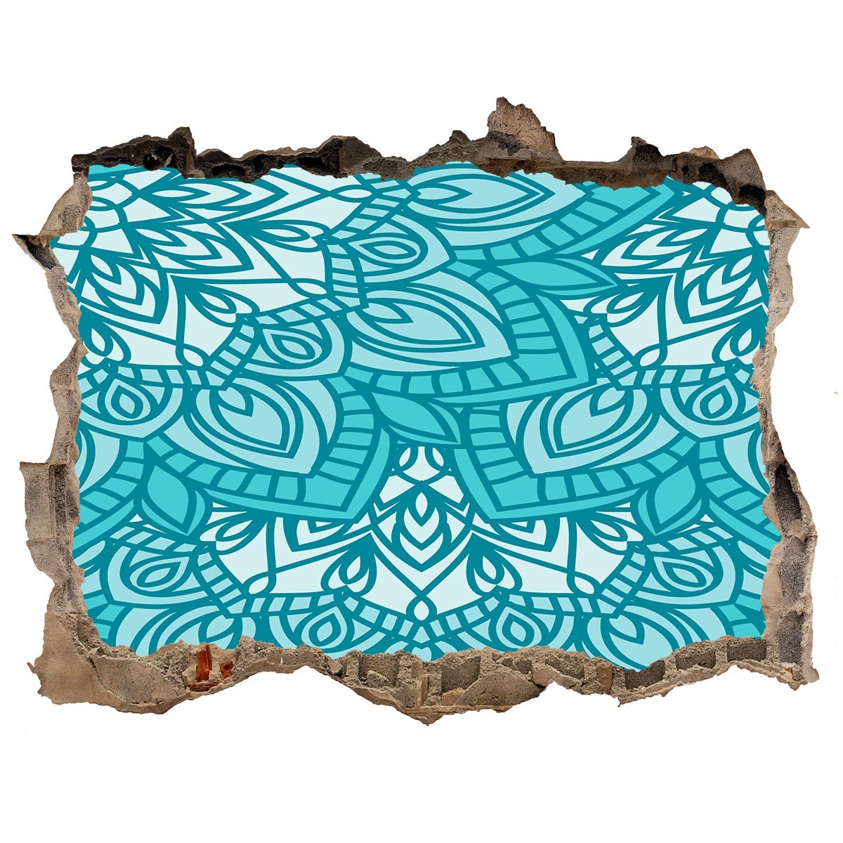 Okleina 3D dziura na ścianę Naklejka Ornamenty, Tulup