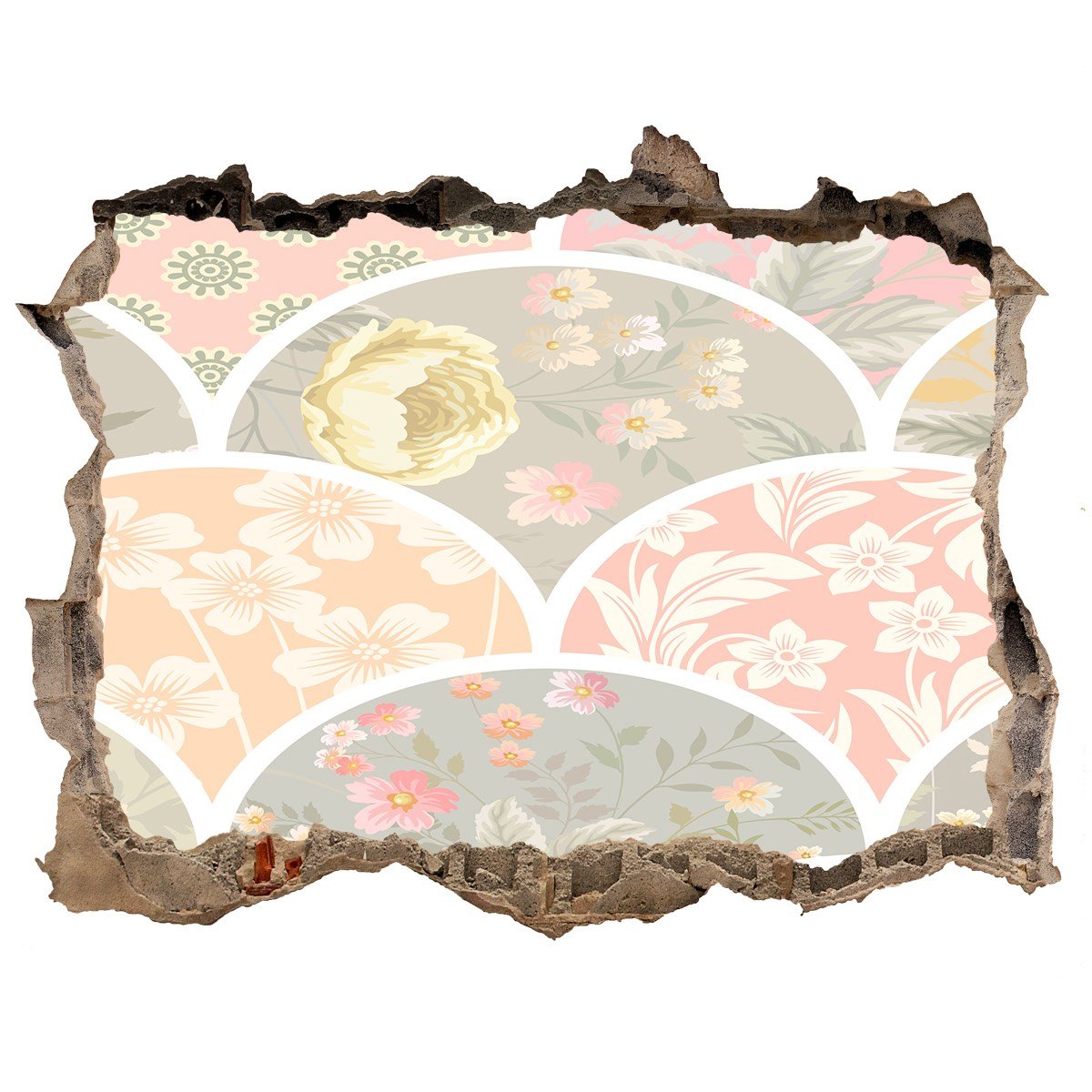 Naklejka dziura na ścianę Ornamenty ścienne 120x81, Tulup