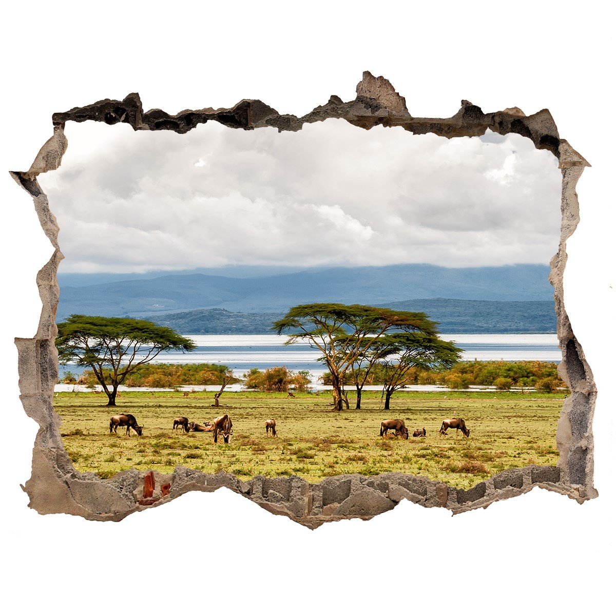 Naklejka fototapeta 3D widok Jezioro Naivasha, Tulup